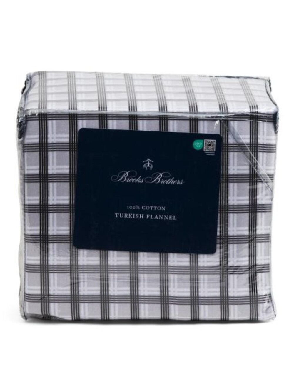 BROOKS BROTHERS Made In Turkey Plaid Flannel Sheet Set